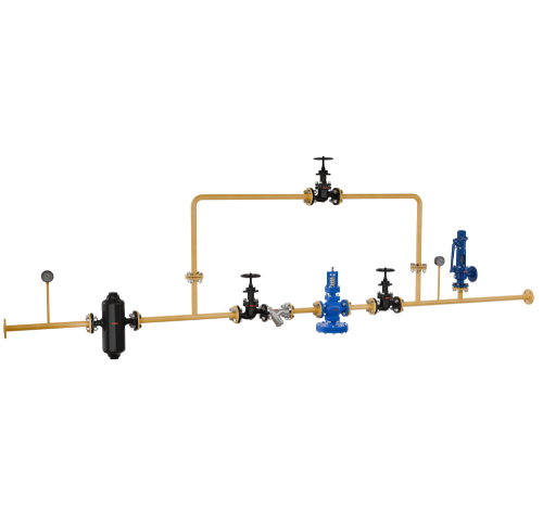 steam pipeline, prv station, fittings, ductings, chimney